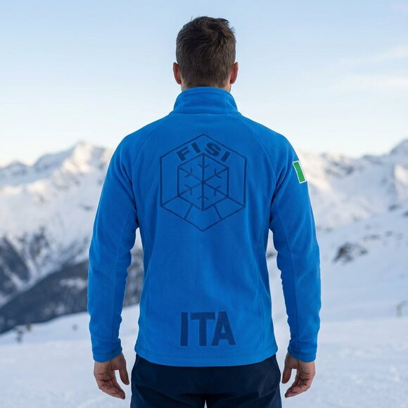 KAPPA Brilliant Navy Men’s Ski Fleece Jacket – Italian National Team (FISI) Gear - Picture 2 of 9